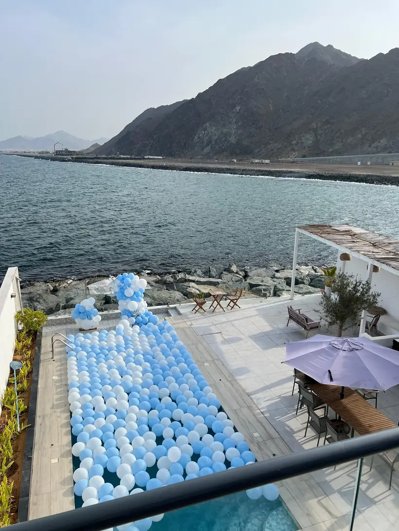 Seafront event setup in Fujairah