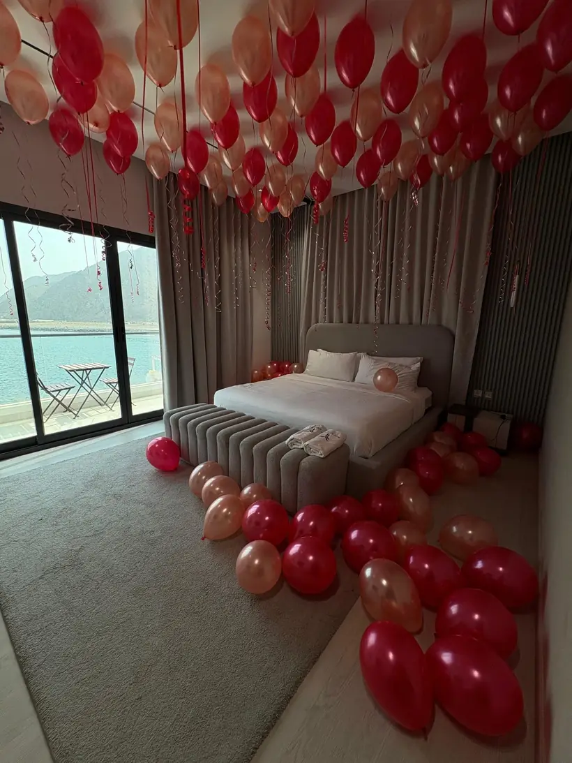 Bedroom balloon surprise
