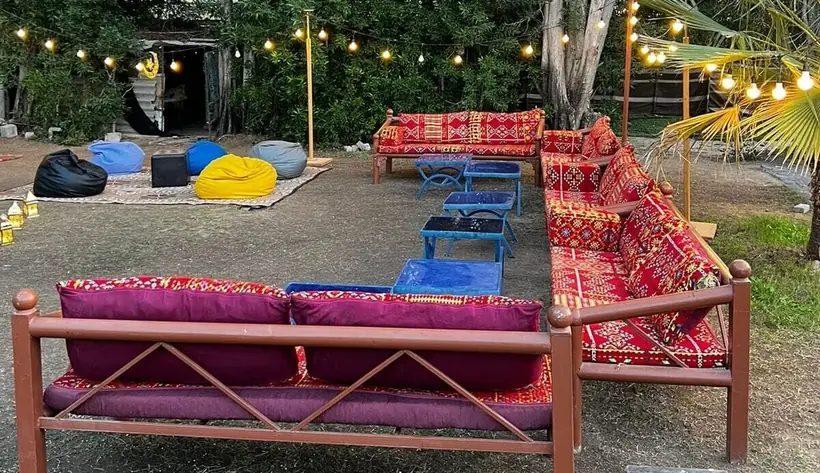 Outdoor majlis seating