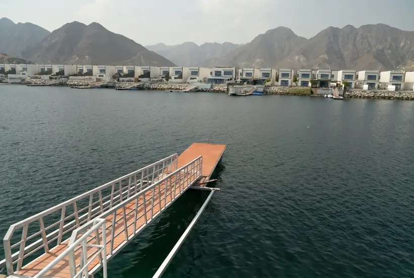 The pier stretching over the water
