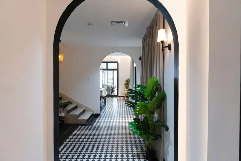 Arched hallway