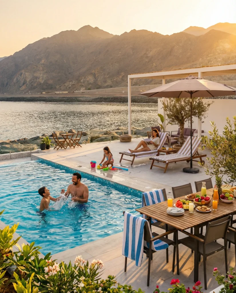 a happy family at sea breeze villa